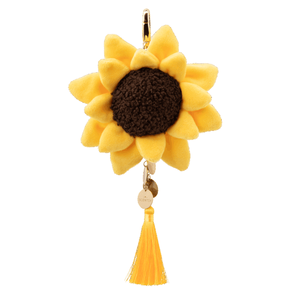 Yellow Sunflower Scentsy Bag Charm Clip