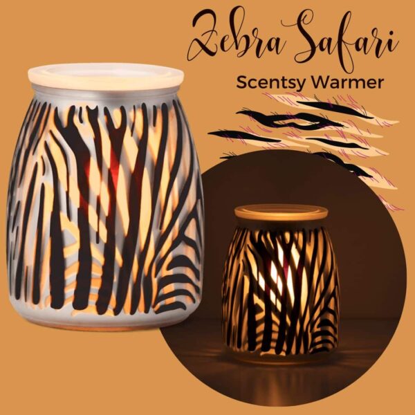 Zebra Safari Scentsy Warmer Styled