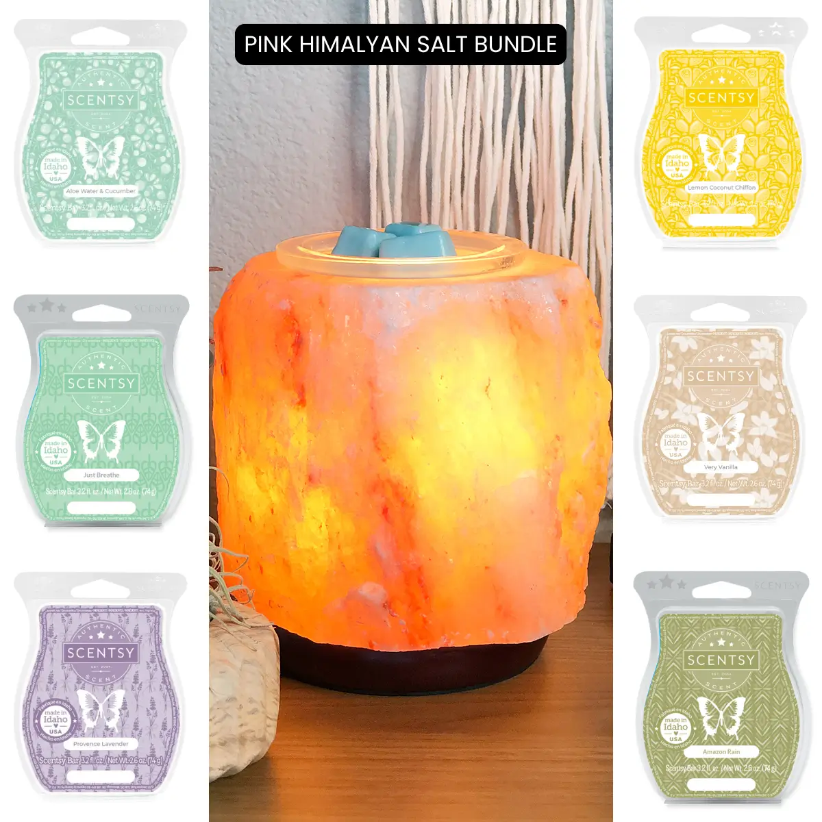 Pink Himalayan Salt Scentsy Warmer & Wax Bundle