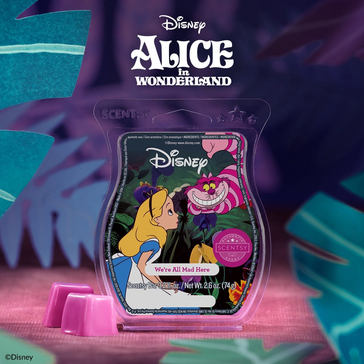 WE'RE ALL MAD HERE SCENTSY BAR - ALICE IN WONDERLAND