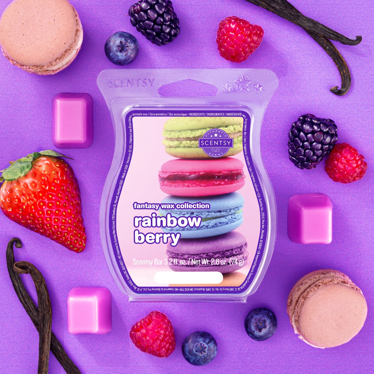 Rainbow Berry Scentsy Bar NEW! SCENTSY FANTASY WAX COLLECTION