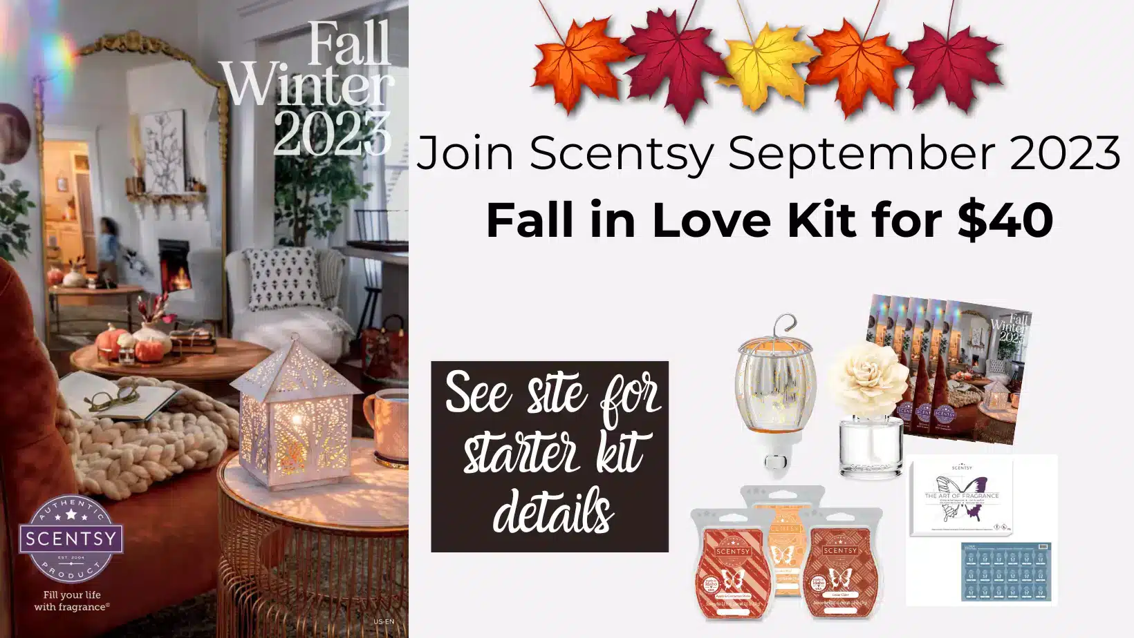 September 2023 Scentsy Fall Basics Starter Kit | Join for $40