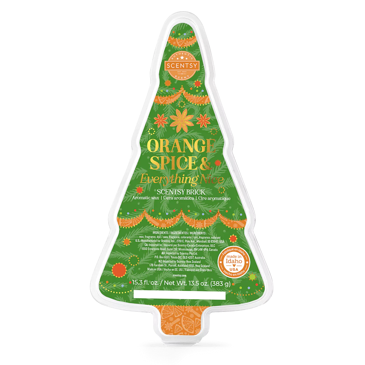 Orange Spice & Everything Nice Scentsy Brick | Holiday 2023