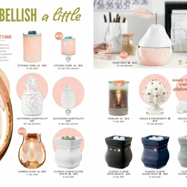 AMBER GLOW FALL 2019 SCENTSY WARMERS