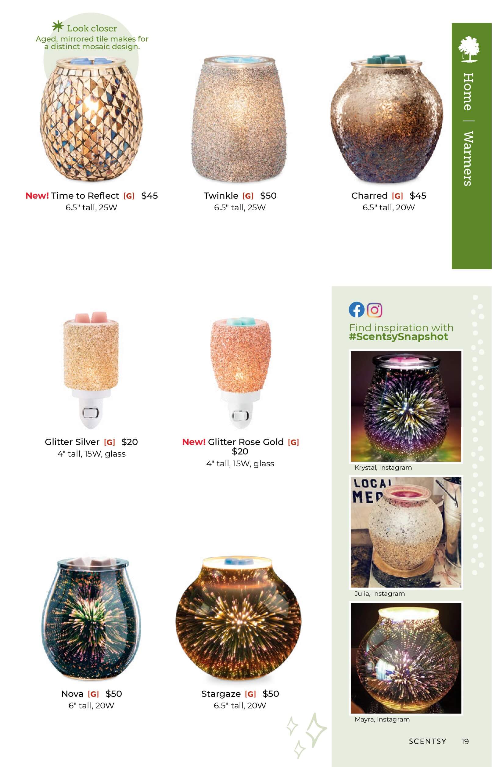 NEW! GLITTER ROSE GOLD MINI SCENTSY WARMER Shop Scentsy