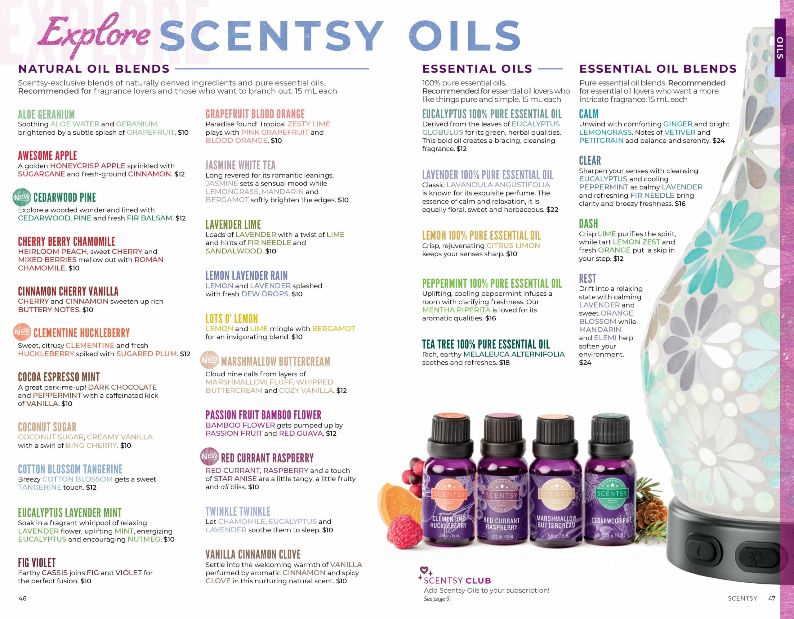 SCENTSY FALL 2019 OILS