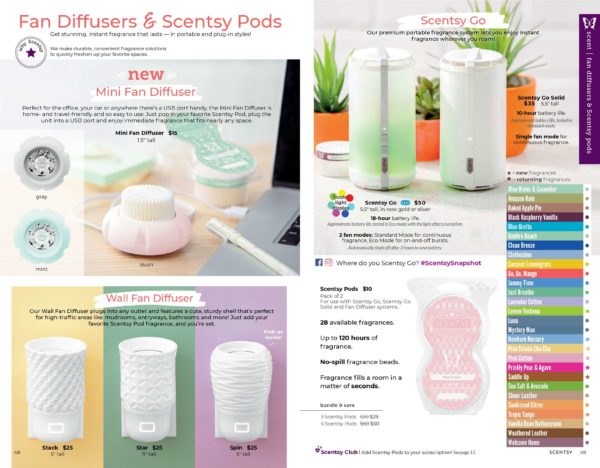 SCENTSY FAN DIFFUSERS