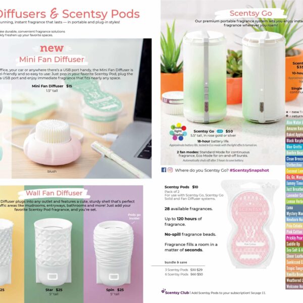 SCENTSY FAN DIFFUSERS