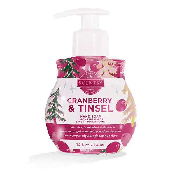 CRANBERRY & TINSEL SCENTSY HAND SOAP