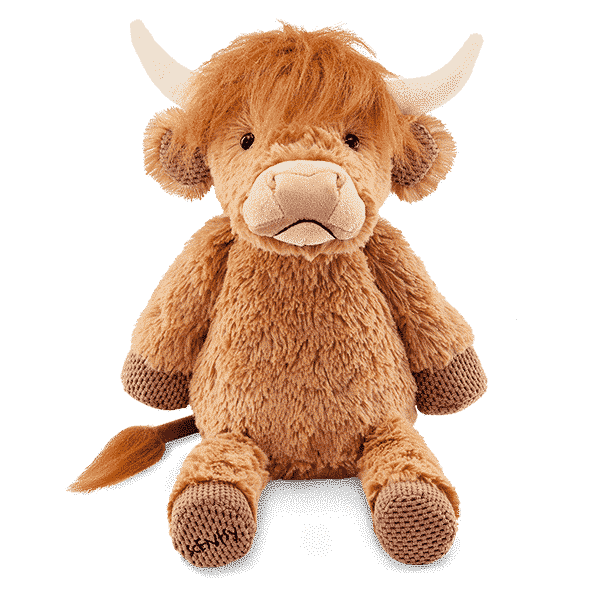 highland cow dog toy