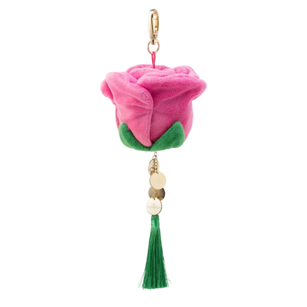 Pink Rose Scentsy Bag Charm Clip + Vanilla Rose fragrance