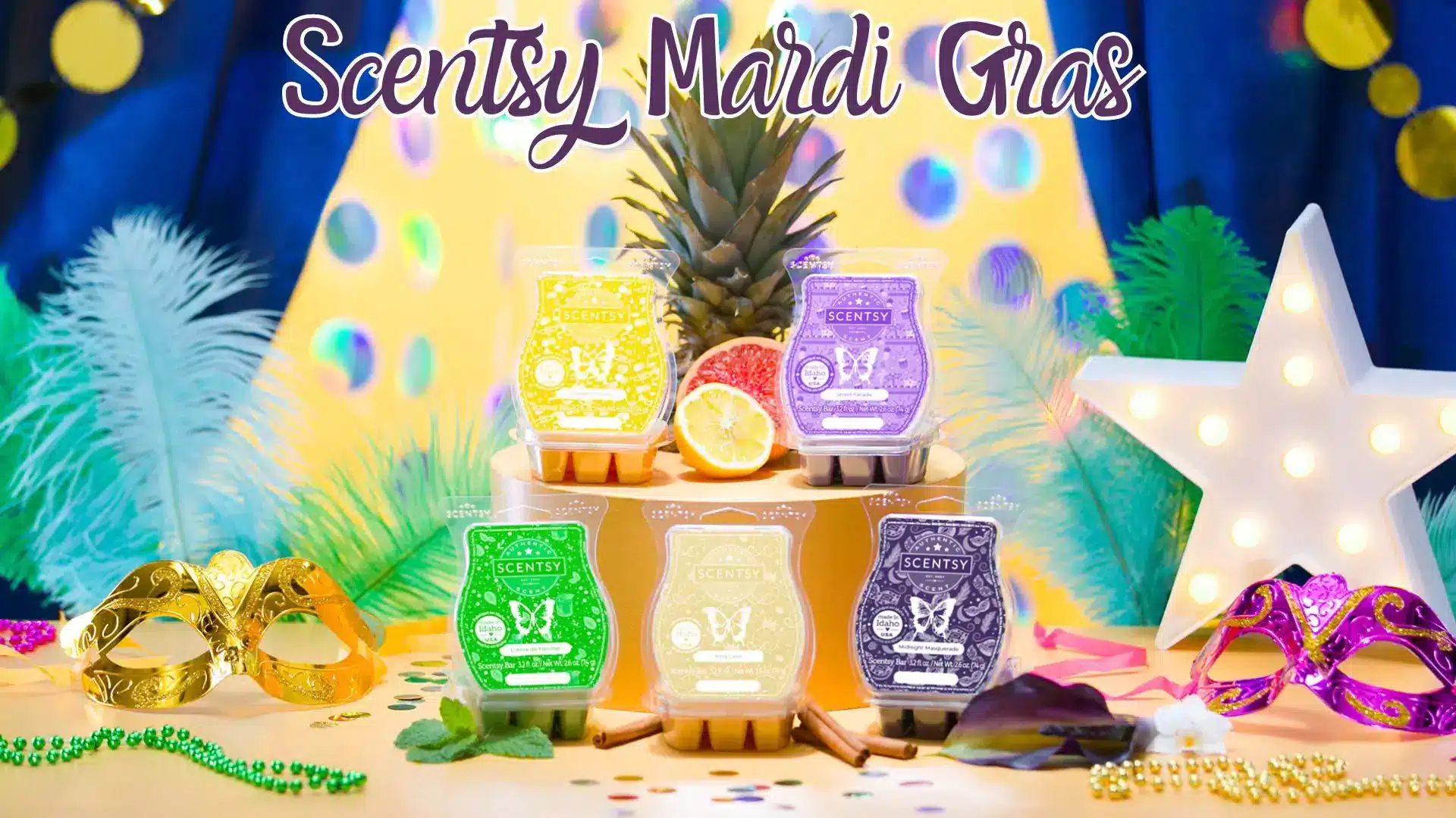 Scentsy Mardi Gras Wax Collection