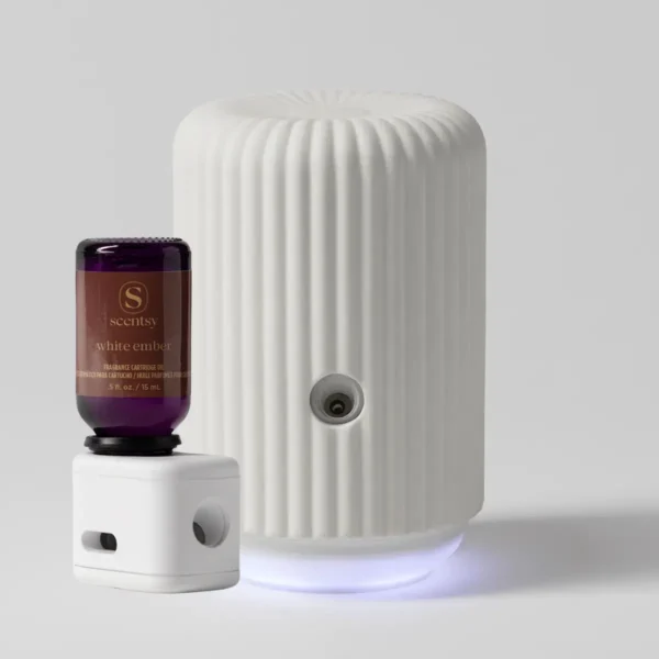 Scentsy Solo Diffuser & White Ember Fragrance Cartridge