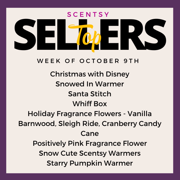 Scentsy Top Sellers - Week of 10/09/23