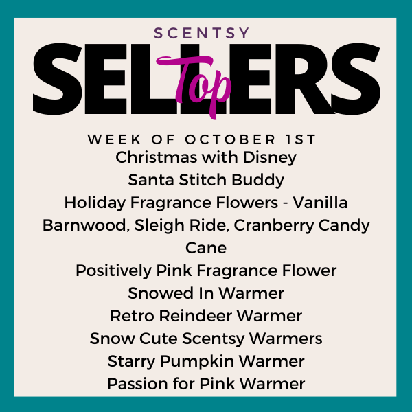 Scentsy Top Sellers - Week of 10/01/23